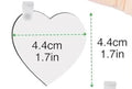 Heart-shaped personalized pet keychain size guide – 4.4 x 4.4 cm (1.7 x 1.7 in)